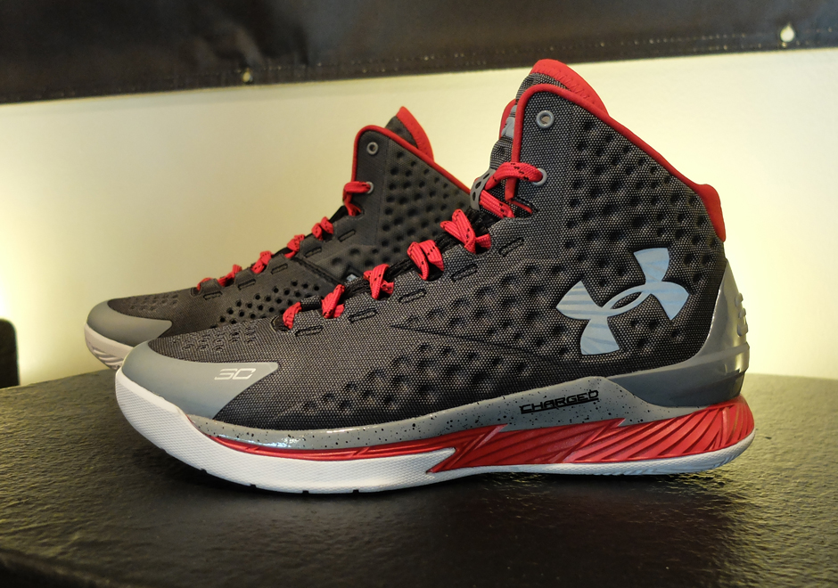 Ua Steph Curry One Black Red Grey