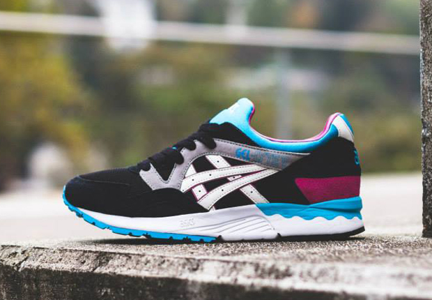 Asics Gel Lyte V - Black - Sky Blue - Fuchsia