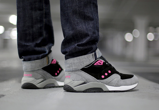 Saucony G9 Control Premium Grey Black Pink 1