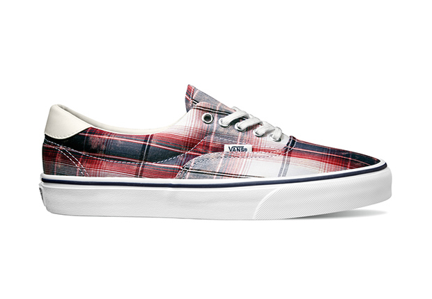 Vans Classics Era 59 Distressed Plaid Red Navy