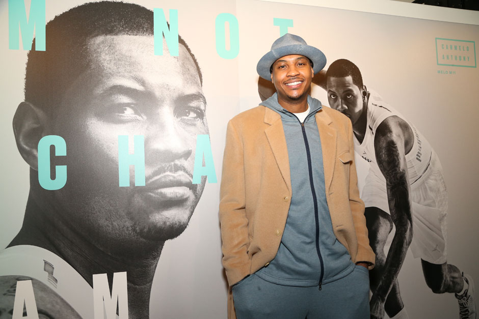 Carmelo Anthony Visits the Jordan Brand Pearl Pavilion