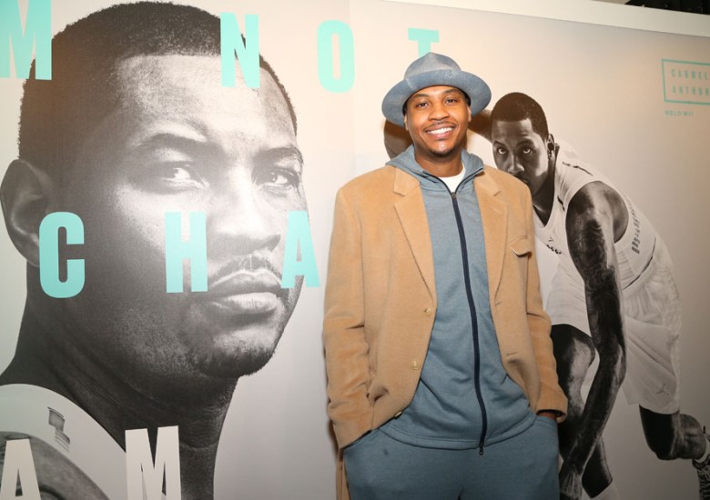 Carmelo Anthony Visits the Jordan Brand Pearl Pavilion