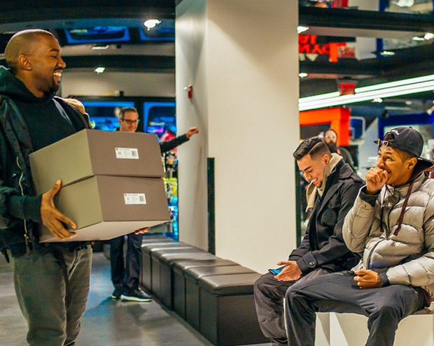 Kanye West Hand-Delivers Yeezy Boosts at adidas Performance Store