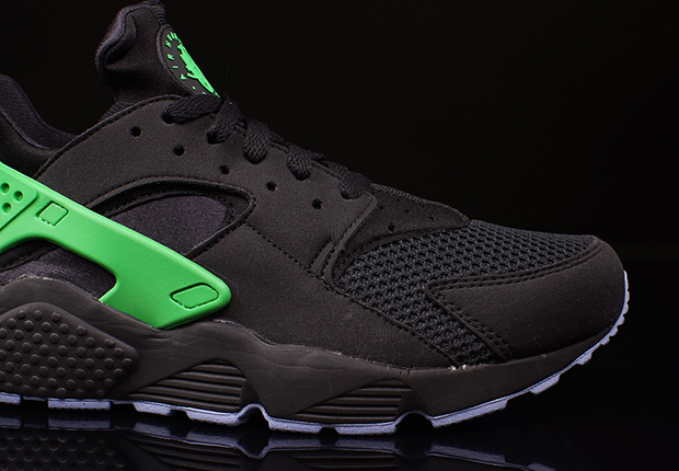 Nike Air Huarache Black Poison Green Available 2