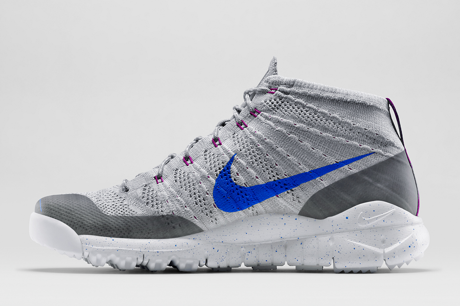 Nike Flyknit Trainer Chukka Fsb Wolf Grey Fuchsia Flash Lyon Blue 03