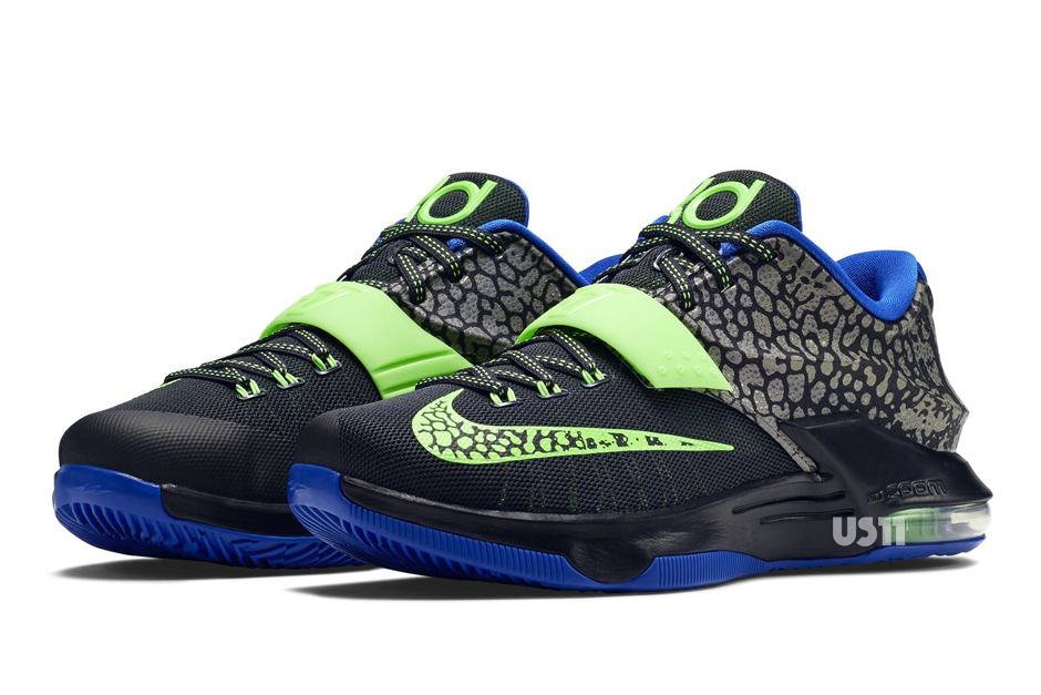 Nike Kd 7 Metallic Pewter Flash Lime Anthracite Lyon Blue 02