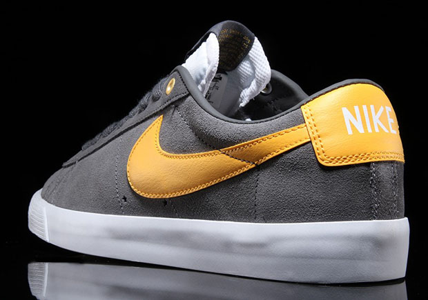 Nike SB Blazer Low GT - Dark Grey - White - University Gold