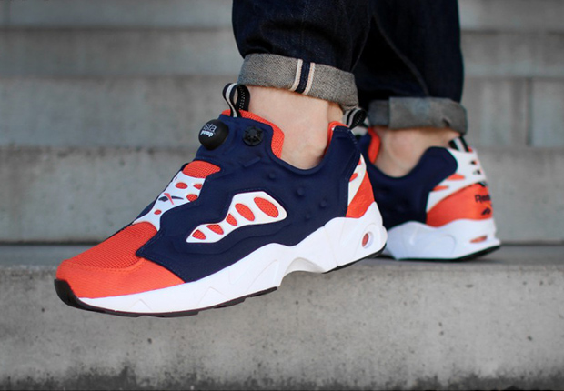 Reebok Instapump Fury Road Navy Orange 2