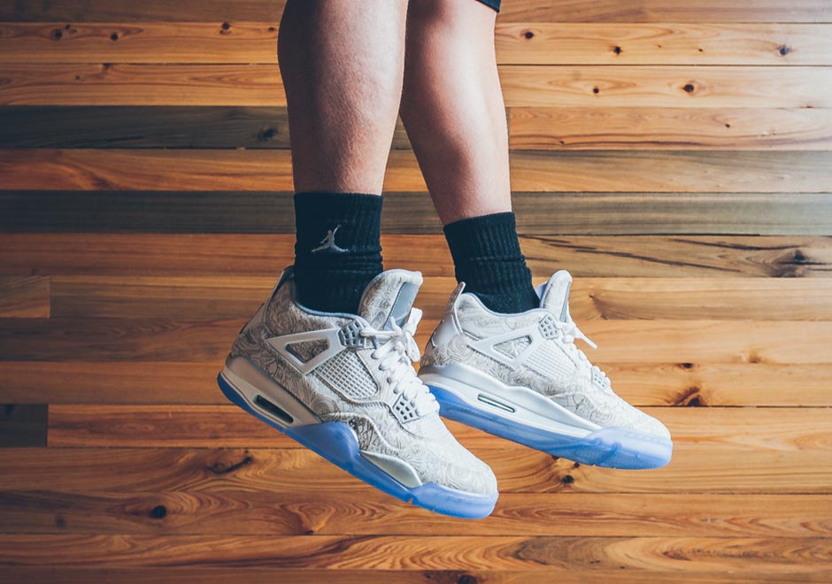 Air Jordan 4 Retro Laser On Foot 2