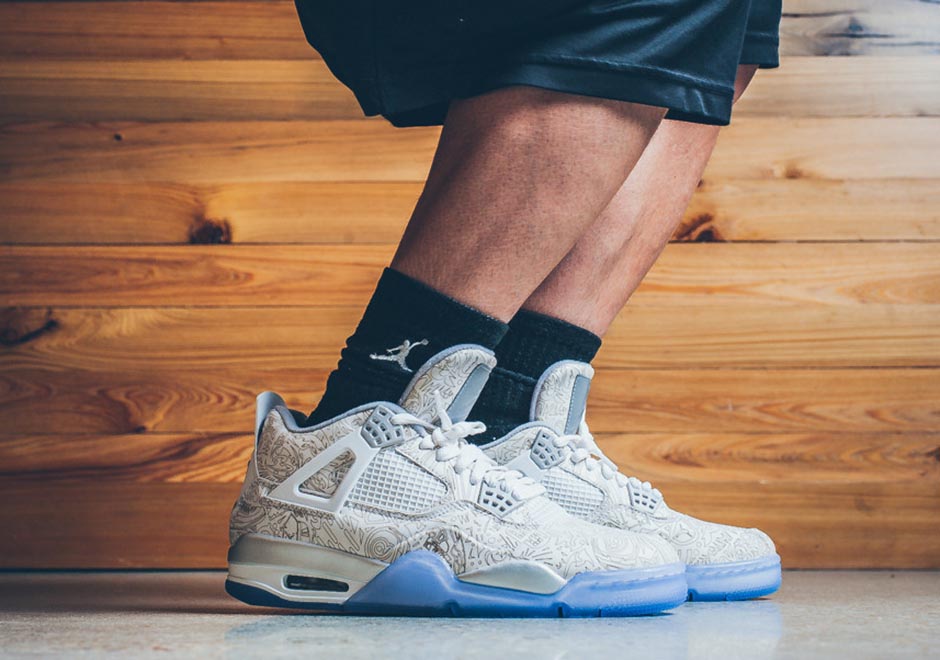 Air Jordan 4 Retro Laser On Foot 3