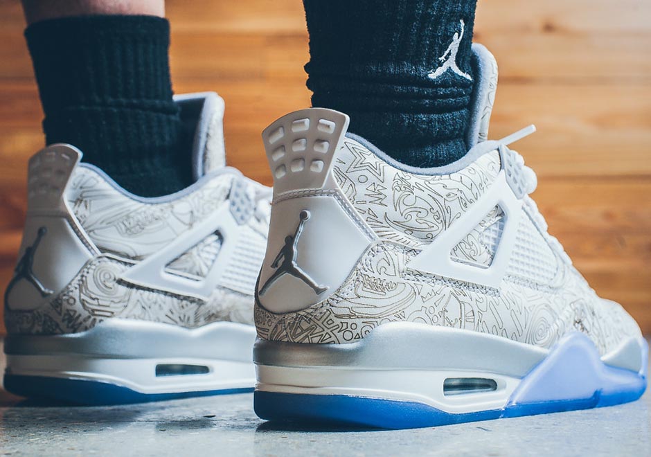 Air Jordan 4 Retro Laser On Foot 5