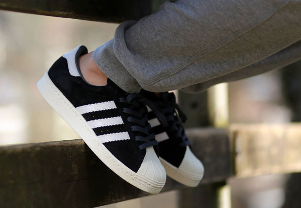 adidas Originals Superstar 80s Suede - Black - White