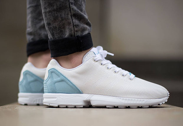 Adidas Originals Zx Flux Weave Off White Blush Blue 2