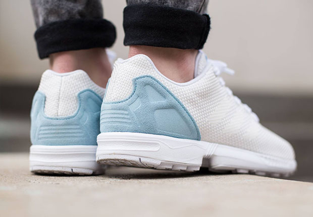 Adidas Originals Zx Flux Weave Off White Blush Blue 3