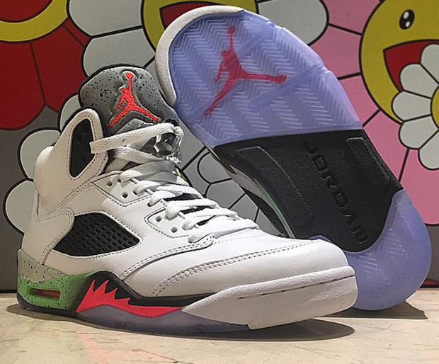 Air Jordan 5 White Infrared 23 Light Poison Green Black 3