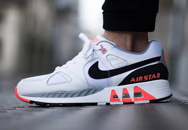 Nike Air Stab White Black Hot Lava 1