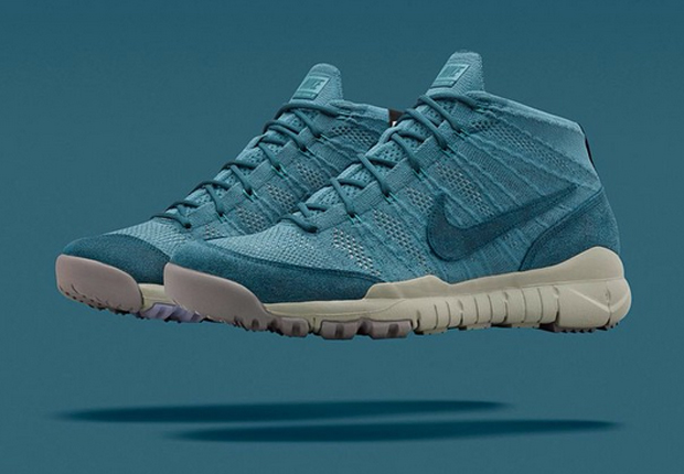 NikeLab Flyknit Trainer Chukka FSB - Teal - Beige