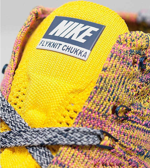 Nike Free Flyknit Chukka Pink Yellow Midnight Navy 03