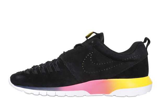 Nike Roshe Run Nm Woven Black Suede Rainbow Sole 4