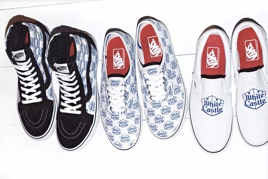 White Castle Supreme Vans Shoes