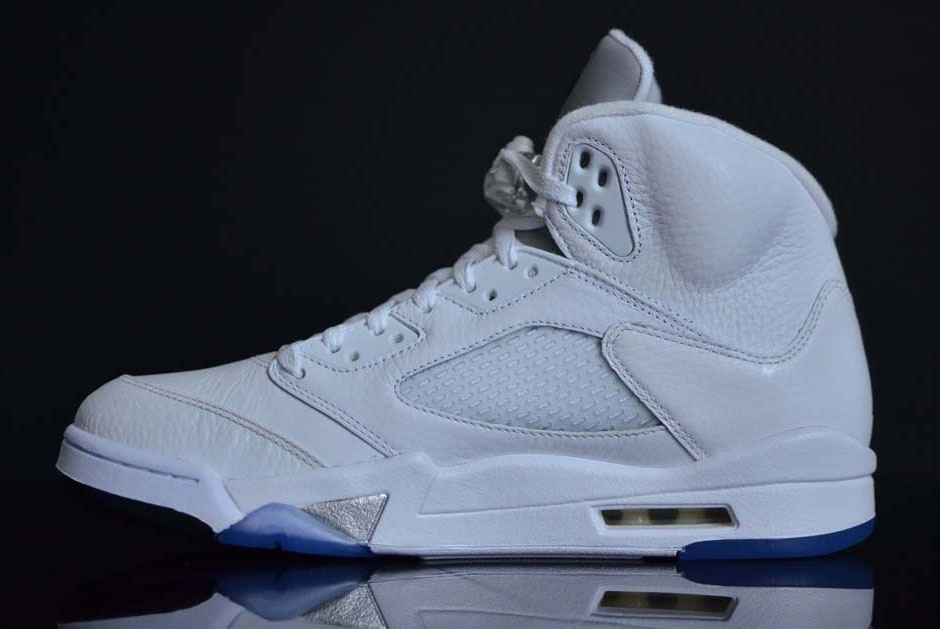 White Metallic Air Jordan 5 2