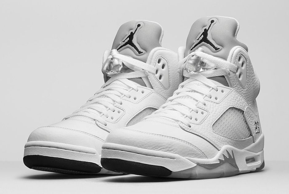 The Air Jordan 5 "White/Metallic" Releases On April 4th on Nike.com