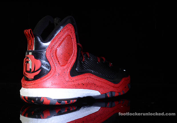 Adidas D Rose 5 Playoffs Black Red 3