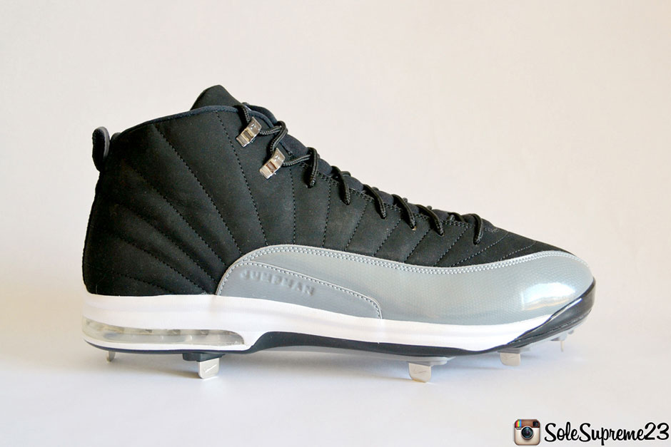 Air Jordan 12 Pe Cleats Cc Sabathia Grey