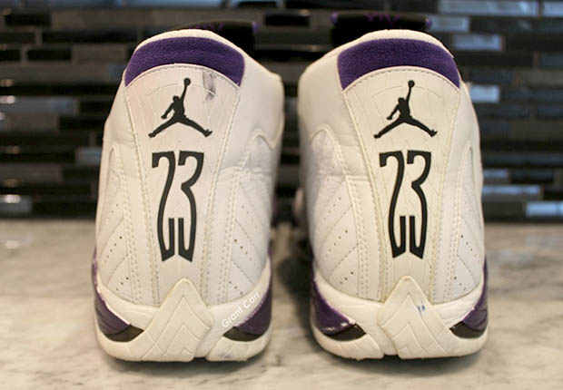 Air Jordan 14 Ray Allen Pe White Purple 4