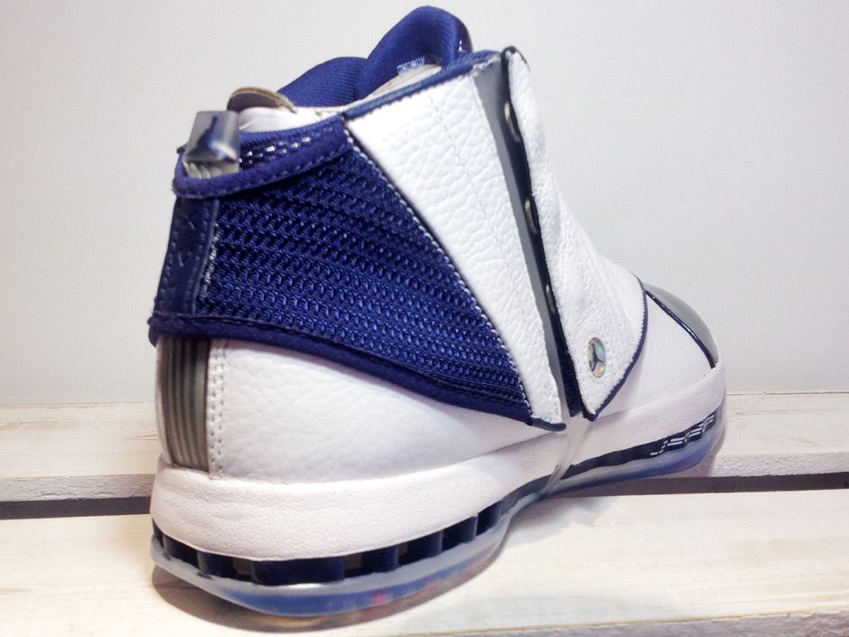 Air Jordan 16 Retro 2013 Sample White Navy 10