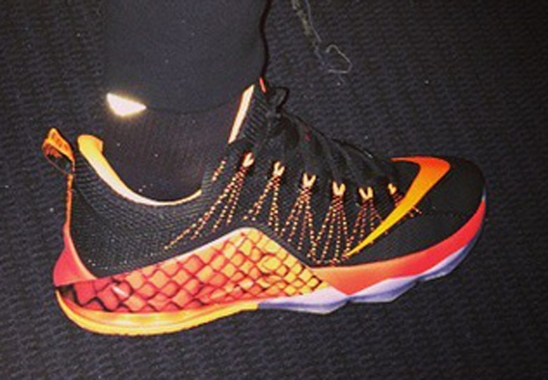 Lebron 12 Low Black Red Yellow 1