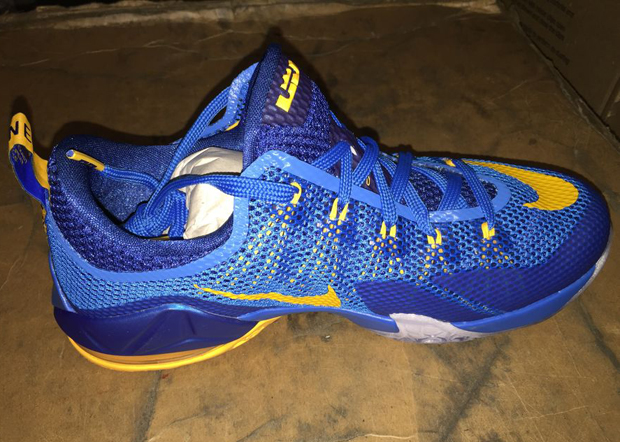 Lebron 12 Low Blue Yellow 3