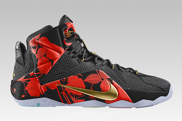 Nikeid Lebron 12 Floral Print 01