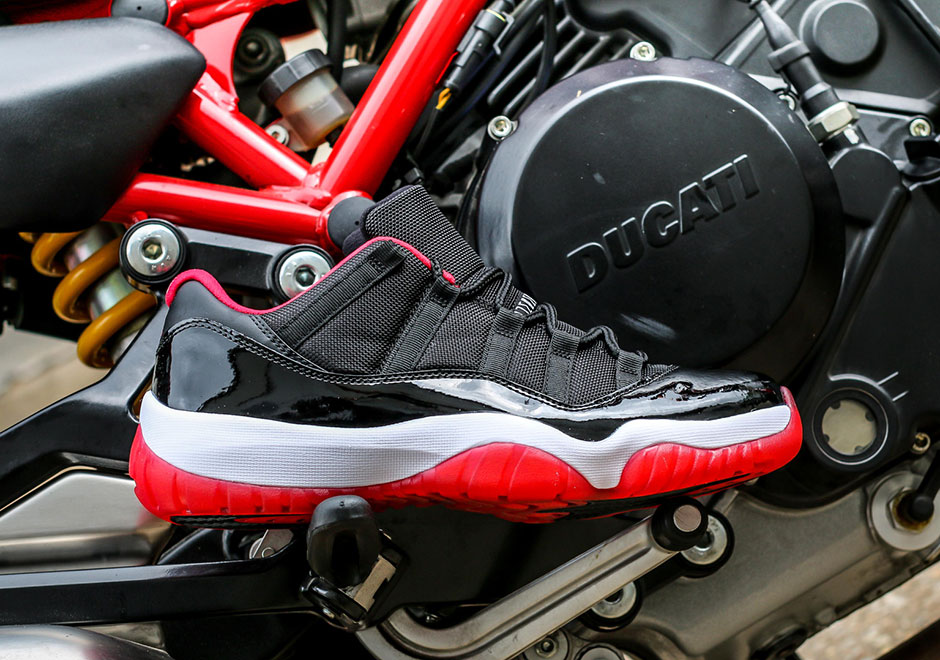 Air Jordan 11 Bred Low Detailed Photos 4