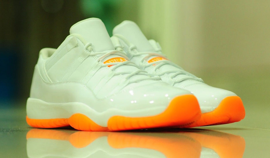 Air Jordan 11 Low Gs White Citrus1