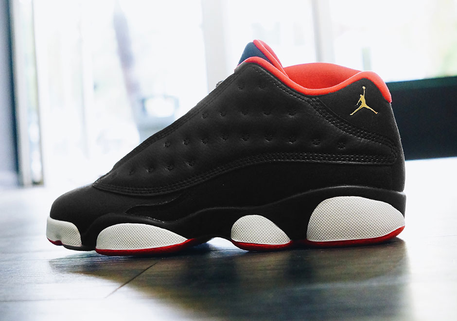 Air Jordan 13 Low Black Red Gold Gs 1