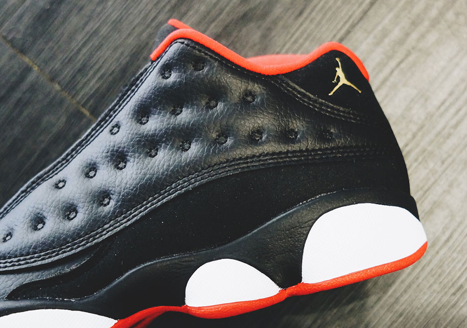 Air Jordan 13 Low Black Red Gold Gs 4