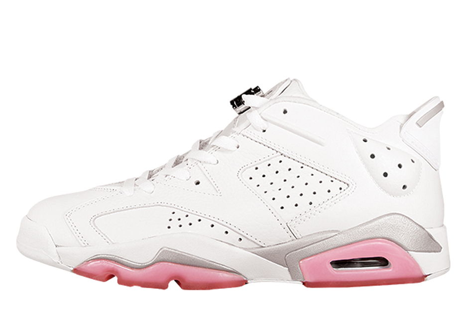 Air Jordan 6 Retro Low Womens White Coral Rose