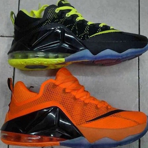 Lebron 12 Low Black Volt Orange 2