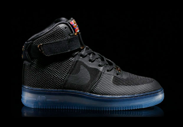 Nike Air Force 1 Cmft Lux Black Metallic Gold Ice Sole 1