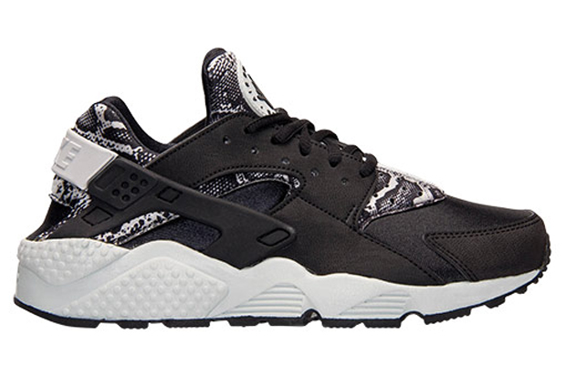 Nike Air Huarache Snakeskin Black White 02