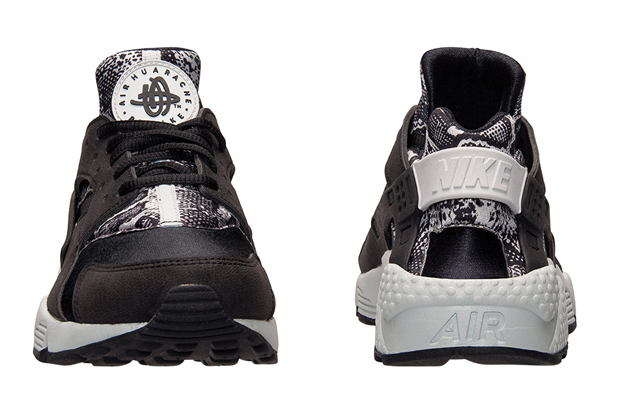 Nike Air Huarache Snakeskin Black White 04