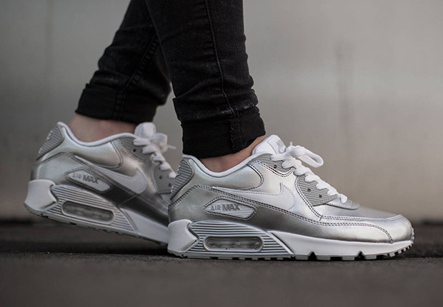 Nike Air Max 90 Gs Metallic Silver 2