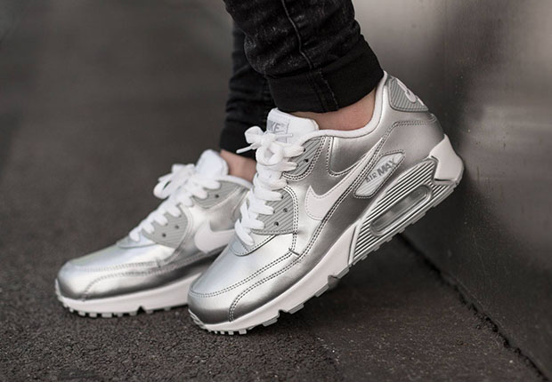 Nike Air Max 90 Gs Metallic Silver 3