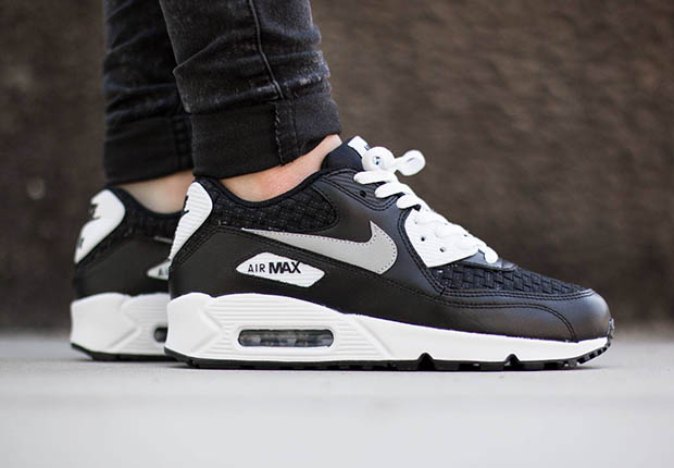 Nike Air Max 90 Gs Woven Black White 2