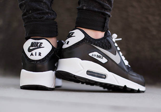 Nike Air Max 90 Gs Woven Black White 4