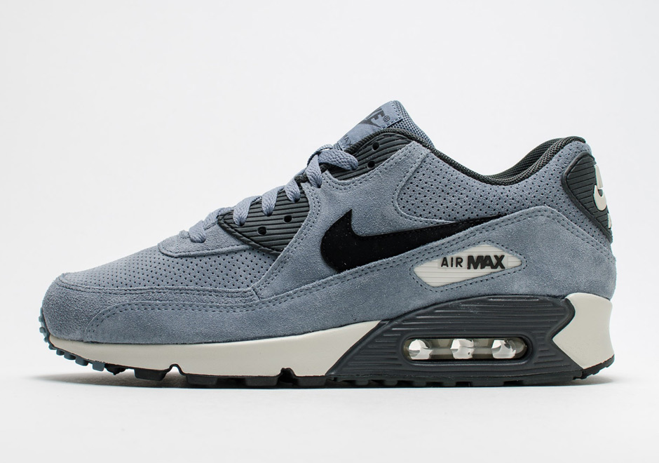 Nike Air Max 90 Premium Perforated Suede Blue Graphite 01