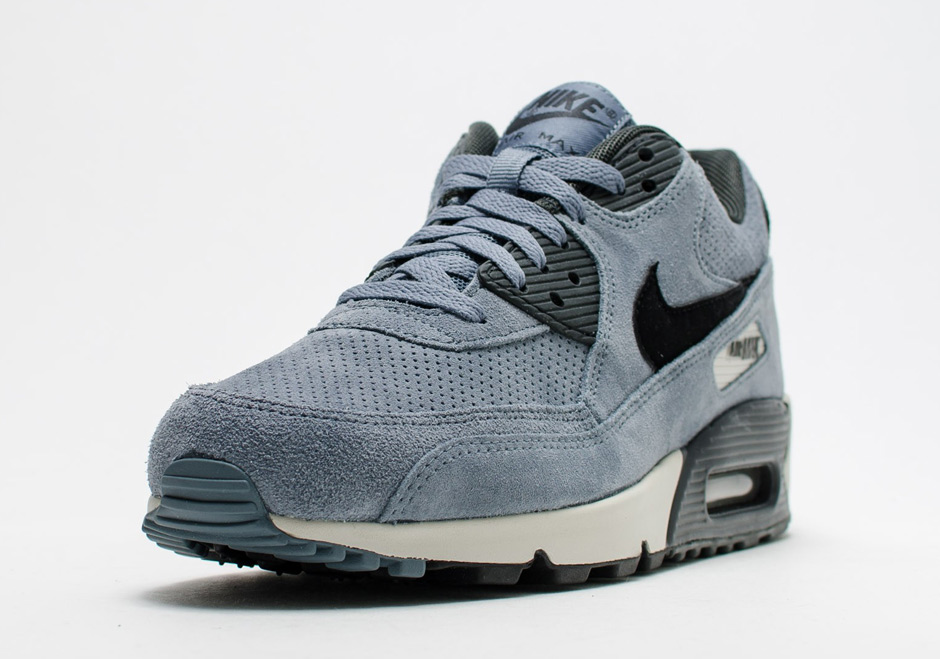 Nike Air Max 90 Premium Perforated Suede Blue Graphite 02