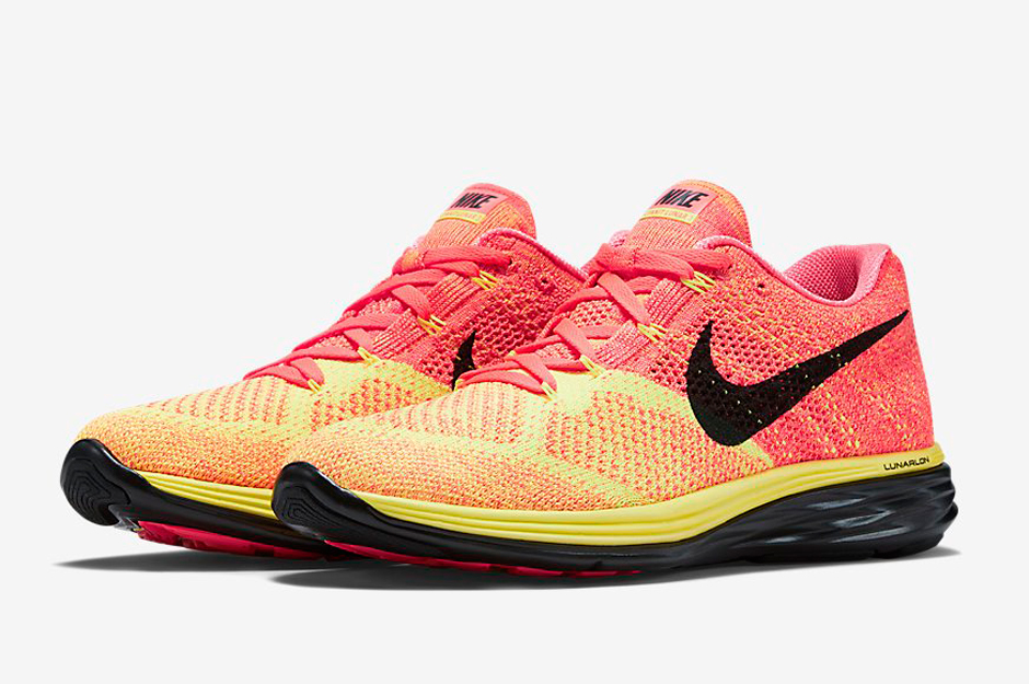 Nike Flyknit Lunar 3 Hot Lava Volt Laser Orange Black 01