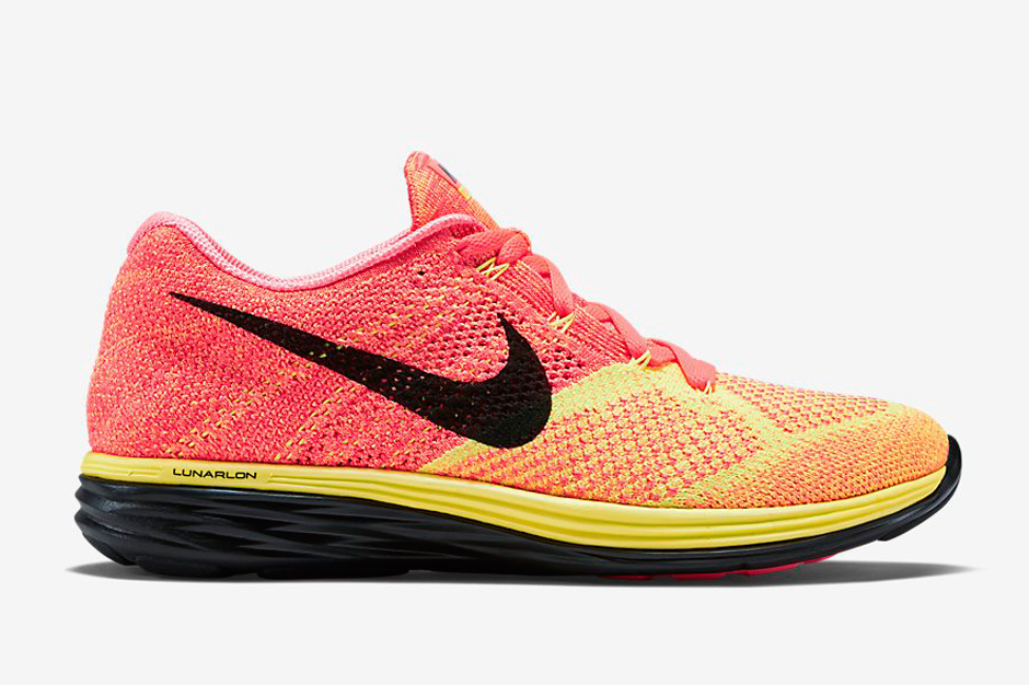 Nike Flyknit Lunar 3 Hot Lava Volt Laser Orange Black 02